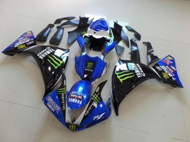 Blue Black Monster 2012-2014 Yamaha YZF R1 Fairings