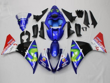 Blue White Black Red 2012-2014 Yamaha YZF R1 Fairings