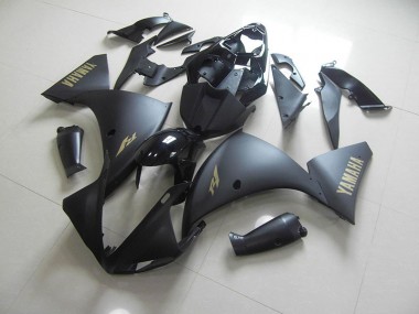 Matte Black Gold Sticker 2012-2014 Yamaha YZF R1 Fairings