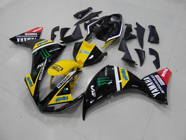 Yellow Black Monster 2012-2014 Yamaha YZF R1 Fairings Yellow Black Monster 2012-2014 Yamaha YZF R1 Fairings