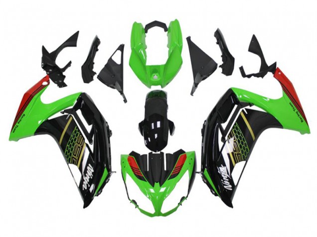 Green Black 2012-2016 Kawasaki Ninja EX650 Fairings