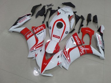 Red and White Supreme 2012-2016 Honda CBR1000RR Fairings