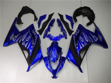 Blue White Black 2013-2016 Kawasaki Ninja EX300 Fairings