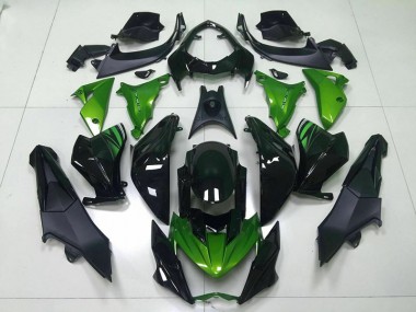 Green Black 2013-2016 Kawasaki Ninja Z800 Fairings