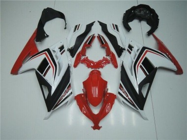Red White Black 2013-2016 Kawasaki Ninja EX300 Fairings