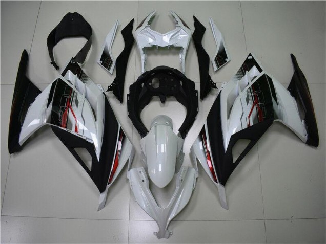 White Black 2013-2016 Kawasaki Ninja EX300 Fairings White Black 2013-2016 Kawasaki Ninja EX300 Fairings