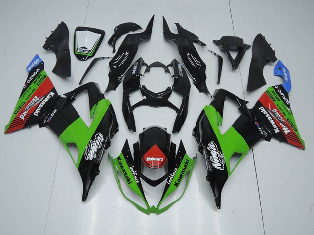 Black Green Red Motocard 2013-2018 Kawasaki Ninja ZX6R Fairings