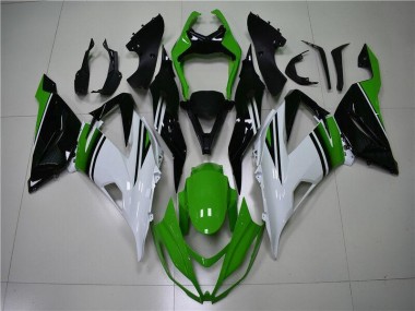 Green White Black 2013-2018 Kawasaki Ninja ZX6R Fairings
