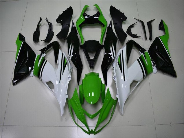 Green White Black 2013-2018 Kawasaki Ninja ZX6R Fairings
