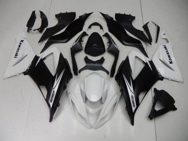 White Black 2013-2018 Kawasaki Ninja ZX6R Fairing Kit