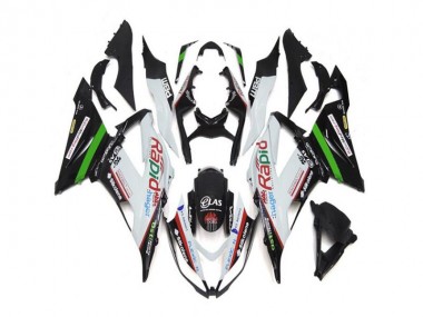 White Black 2013-2018 Kawasaki Ninja ZX6R Fairings