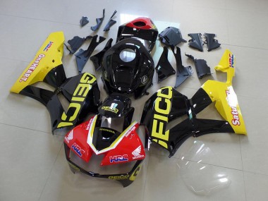 Yellow Black Geico 2013-2019 Honda CBR600RR Fairings