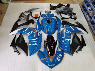 Blue and White 2015-2018 Yamaha YZF R3 Fairings