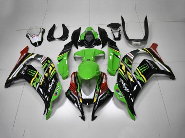 Green Black Red 2016-2019 Kawasaki Ninja ZX10R Fairings
